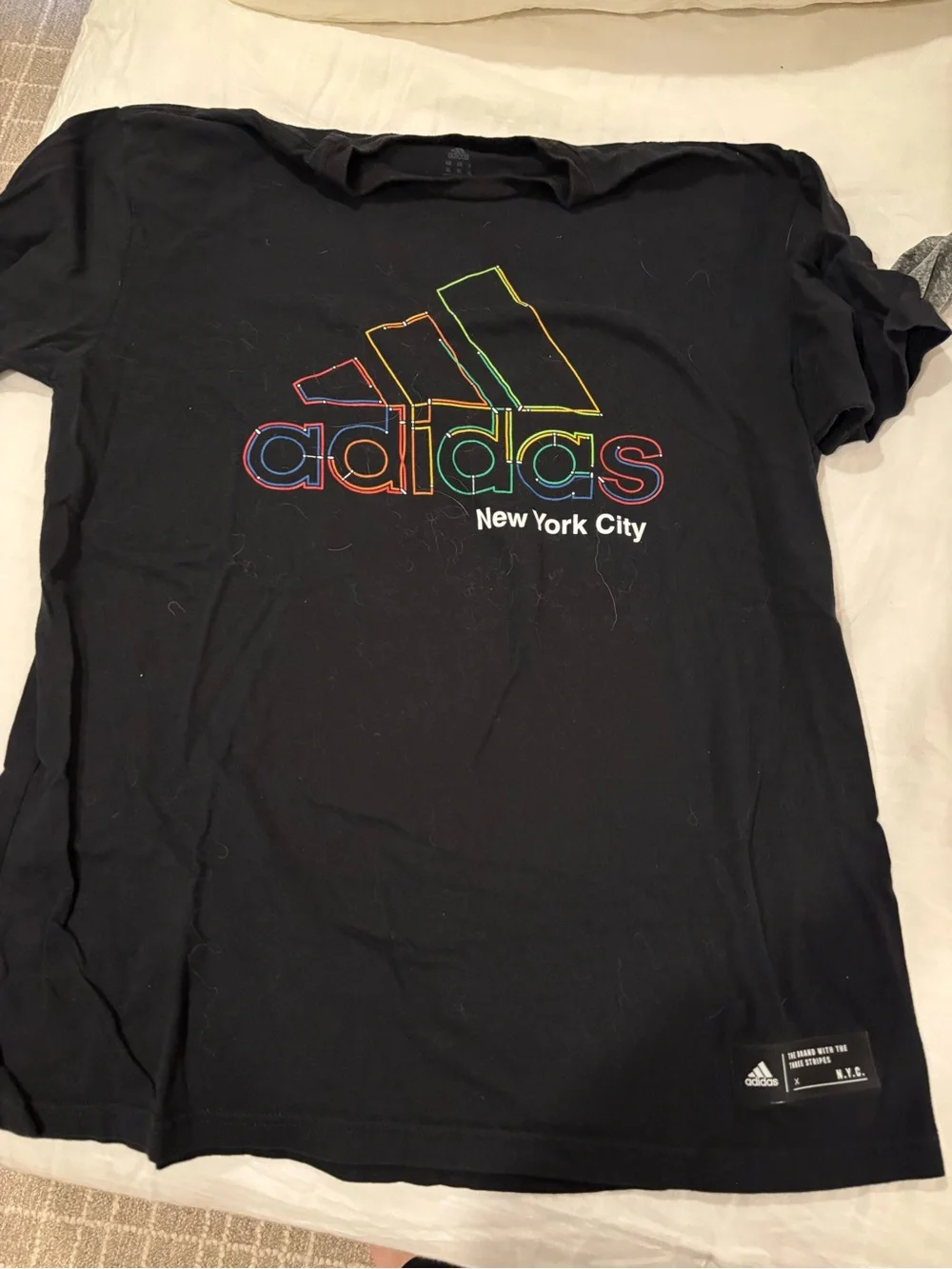 adidas Black Logo Crewneck T-Shirt